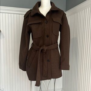 7 For All Mankind Dark Brown Utility Jacket